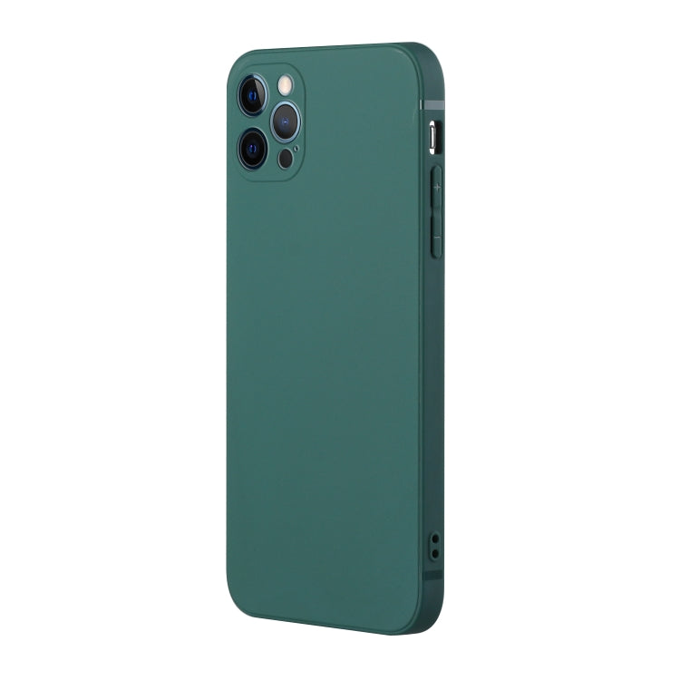 For iPhone 12 Pro Max Straight Edge Solid Color TPU Shockproof Case