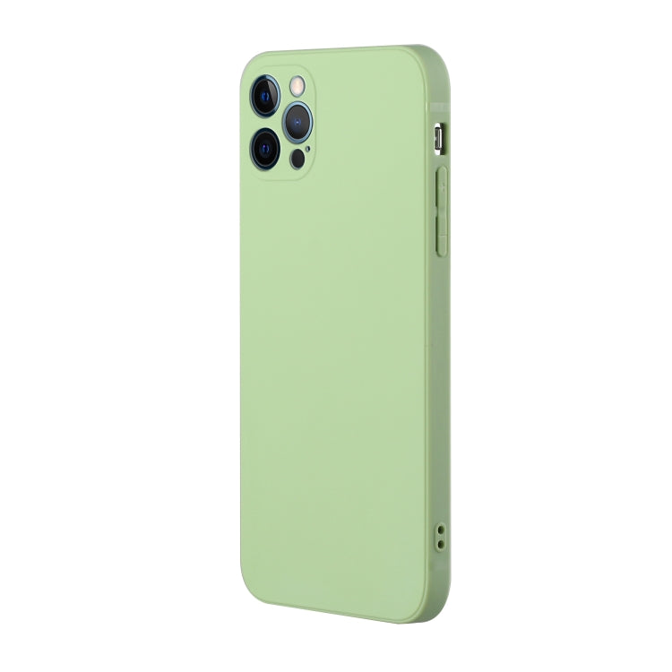 For iPhone 12 Pro Max Straight Edge Solid Color TPU Shockproof Case