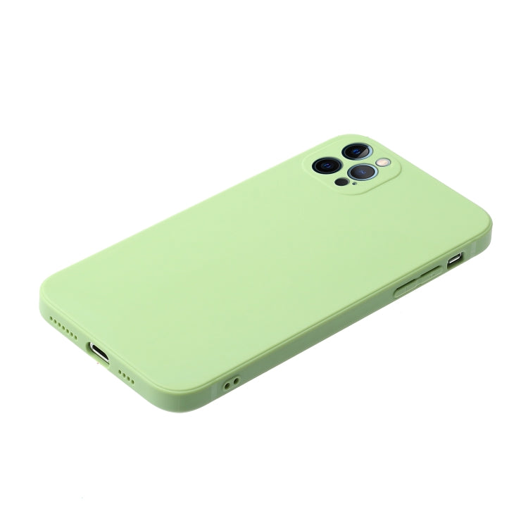 For iPhone 12 Pro Max Straight Edge Solid Color TPU Shockproof Case