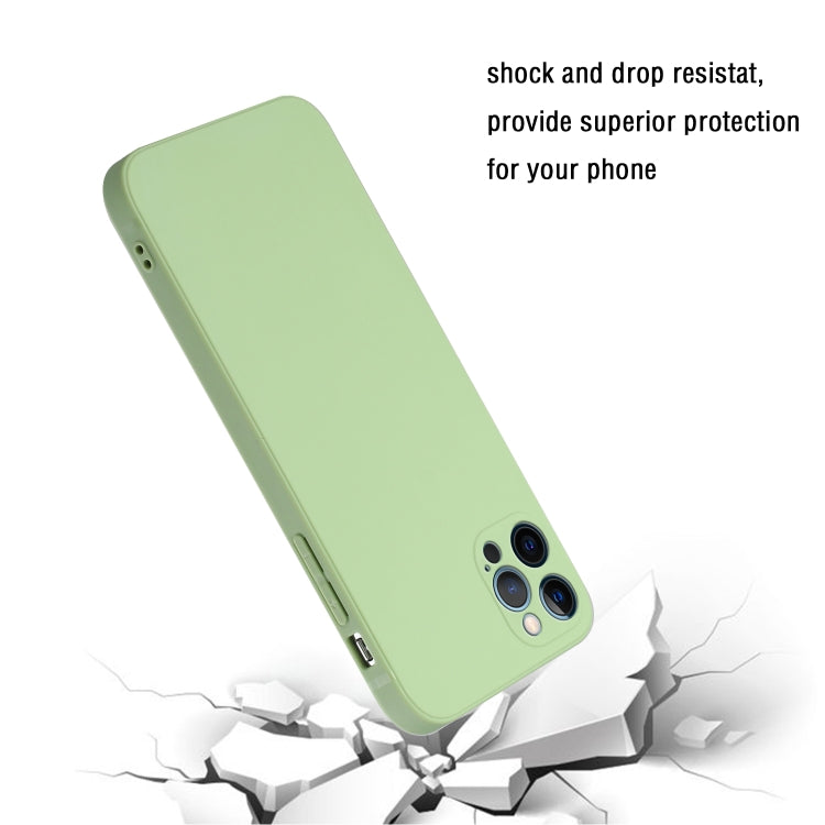 For iPhone 12 Pro Max Straight Edge Solid Color TPU Shockproof Case