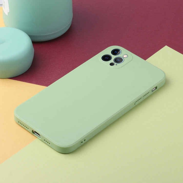 For iPhone 12 Pro Max Straight Edge Solid Color TPU Shockproof Case