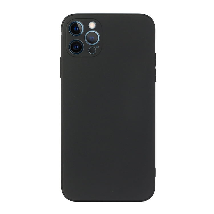 For iPhone 12 Pro Max Straight Edge Solid Color TPU Shockproof Case