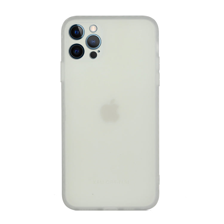 For iPhone 12 Pro Max Straight Edge Solid Color TPU Shockproof Case