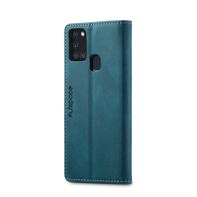 For Samsung Galaxy A21s AutSpace A01 Retro Skin-feel Crazy Horse Texture Horizontal Flip Leather Case with Holder & Card Slots & Wallet & RFID
