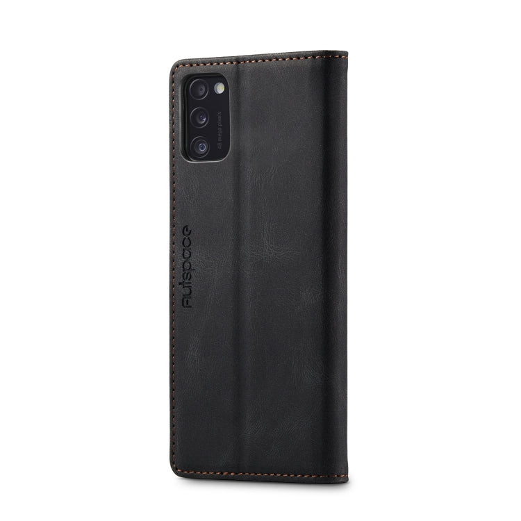 For Samsung Galaxy A41 AutSpace A01 Retro Skin-feel Crazy Horse Texture Horizontal Flip Leather Case with Holder & Card Slots & Wallet & RFID