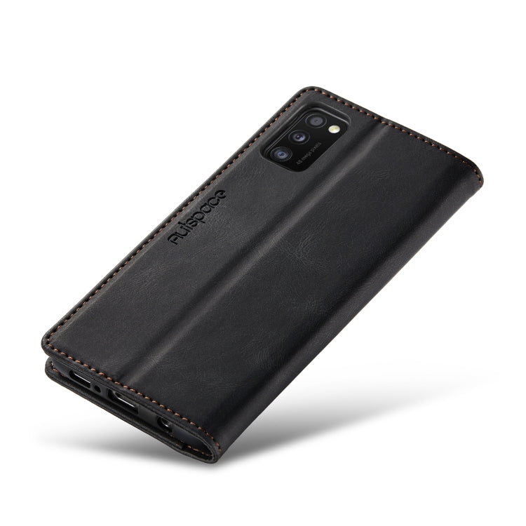 For Samsung Galaxy A41 AutSpace A01 Retro Skin-feel Crazy Horse Texture Horizontal Flip Leather Case with Holder & Card Slots & Wallet & RFID