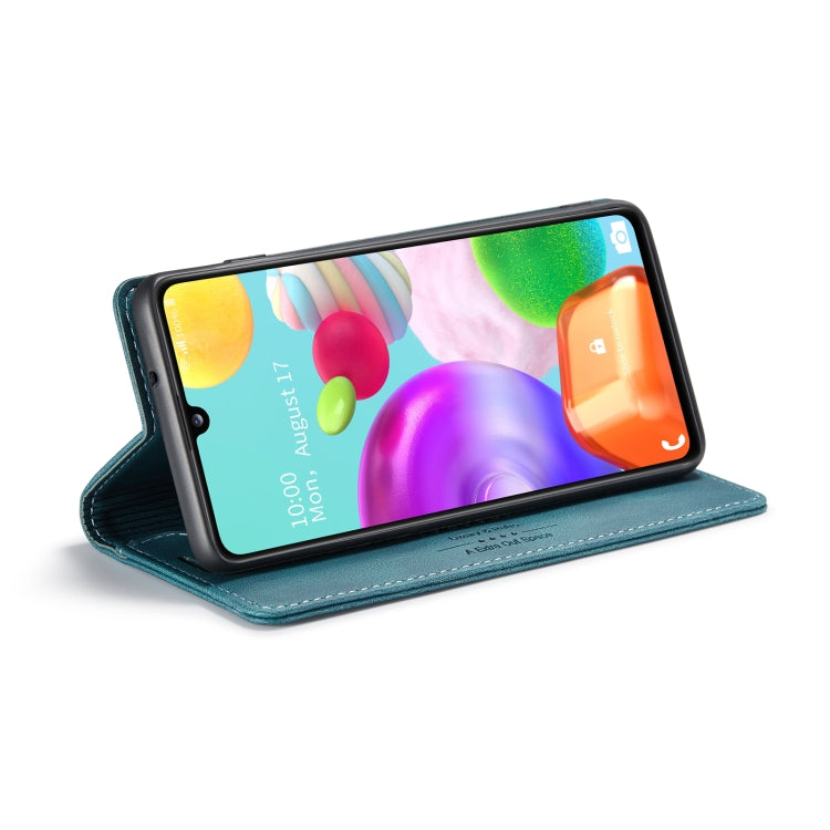 For Samsung Galaxy A41 AutSpace A01 Retro Skin-feel Crazy Horse Texture Horizontal Flip Leather Case with Holder & Card Slots & Wallet & RFID