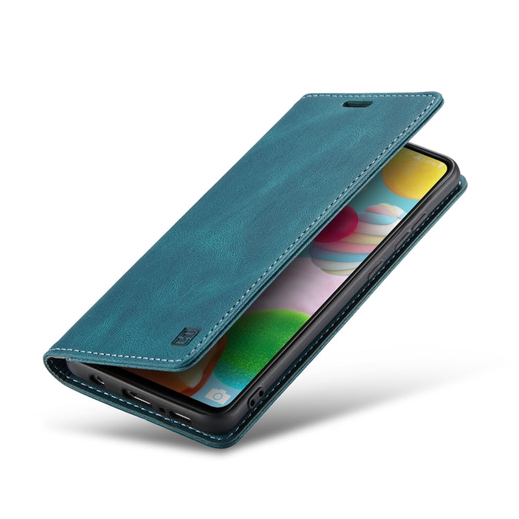 For Samsung Galaxy A41 AutSpace A01 Retro Skin-feel Crazy Horse Texture Horizontal Flip Leather Case with Holder & Card Slots & Wallet & RFID
