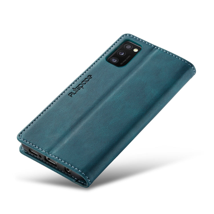 For Samsung Galaxy A41 AutSpace A01 Retro Skin-feel Crazy Horse Texture Horizontal Flip Leather Case with Holder & Card Slots & Wallet & RFID