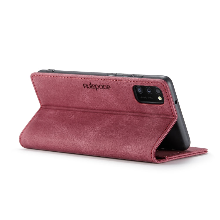 For Samsung Galaxy A41 AutSpace A01 Retro Skin-feel Crazy Horse Texture Horizontal Flip Leather Case with Holder & Card Slots & Wallet & RFID