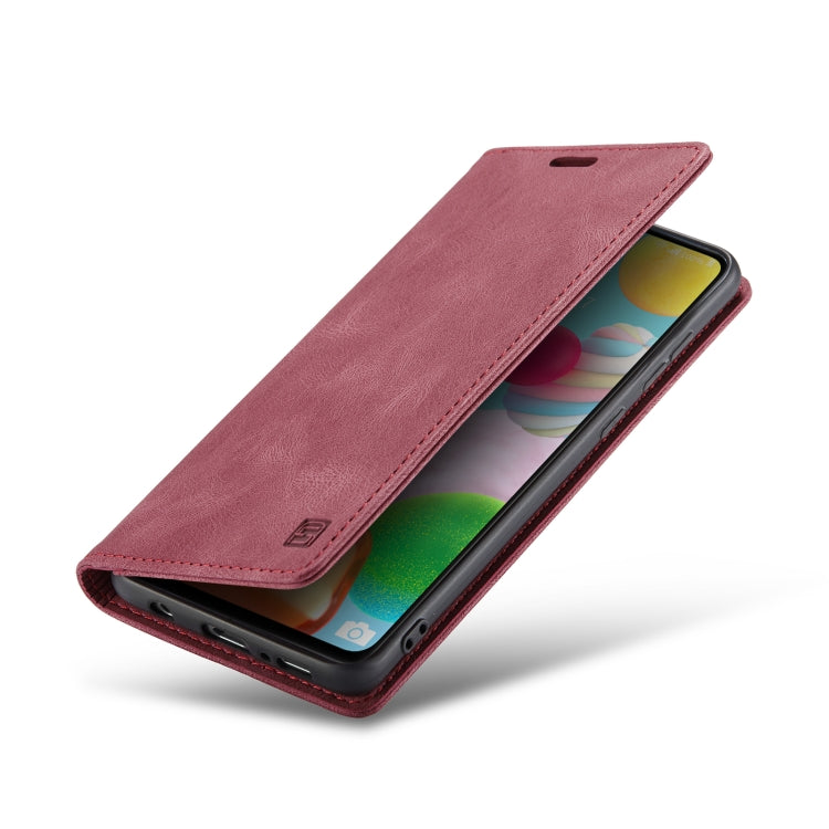 For Samsung Galaxy A41 AutSpace A01 Retro Skin-feel Crazy Horse Texture Horizontal Flip Leather Case with Holder & Card Slots & Wallet & RFID