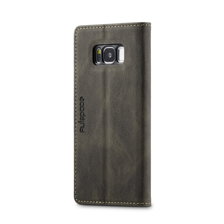 For Samsung Galaxy S8 AutSpace A01 Retro Skin-feel Crazy Horse Texture Horizontal Flip Leather Case with Holder & Card Slots & Wallet & RFID