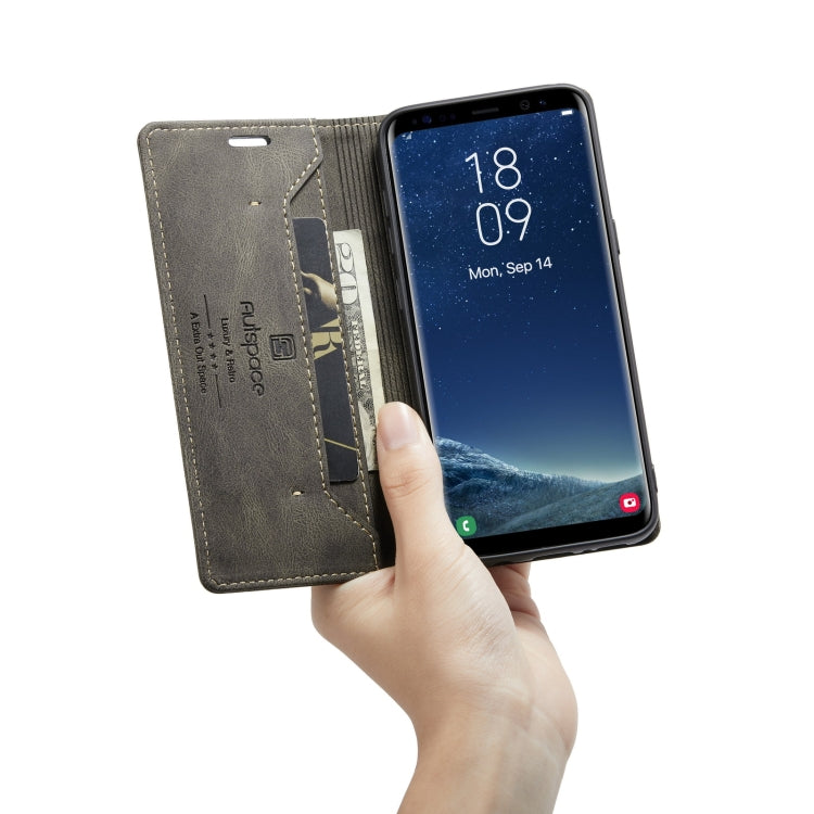 For Samsung Galaxy S8 AutSpace A01 Retro Skin-feel Crazy Horse Texture Horizontal Flip Leather Case with Holder & Card Slots & Wallet & RFID
