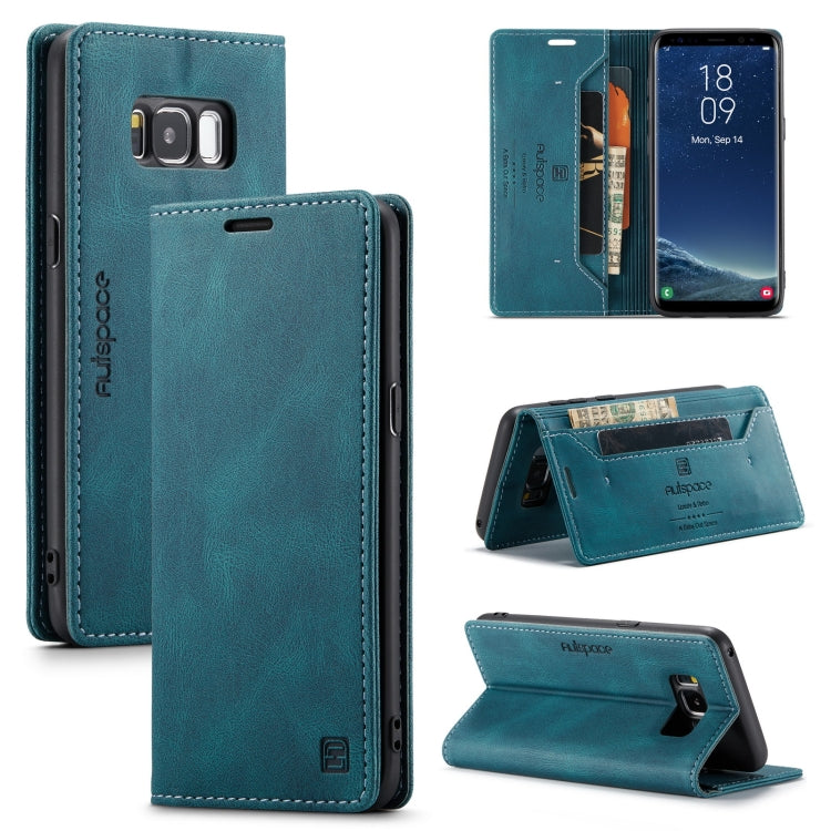 For Samsung Galaxy S8 AutSpace A01 Retro Skin-feel Crazy Horse Texture Horizontal Flip Leather Case with Holder & Card Slots & Wallet & RFID