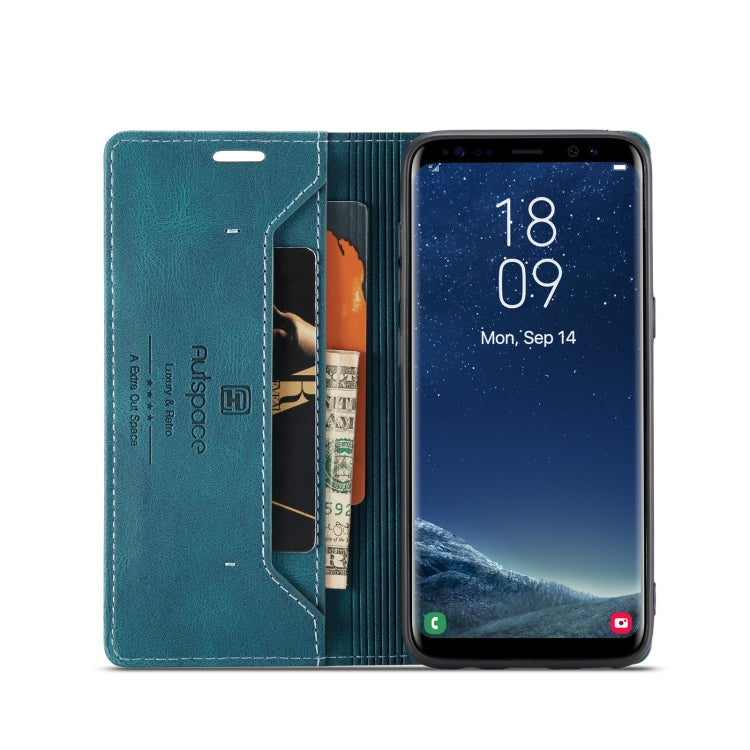 For Samsung Galaxy S8 AutSpace A01 Retro Skin-feel Crazy Horse Texture Horizontal Flip Leather Case with Holder & Card Slots & Wallet & RFID