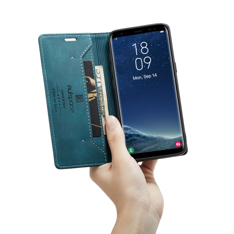For Samsung Galaxy S8 AutSpace A01 Retro Skin-feel Crazy Horse Texture Horizontal Flip Leather Case with Holder & Card Slots & Wallet & RFID