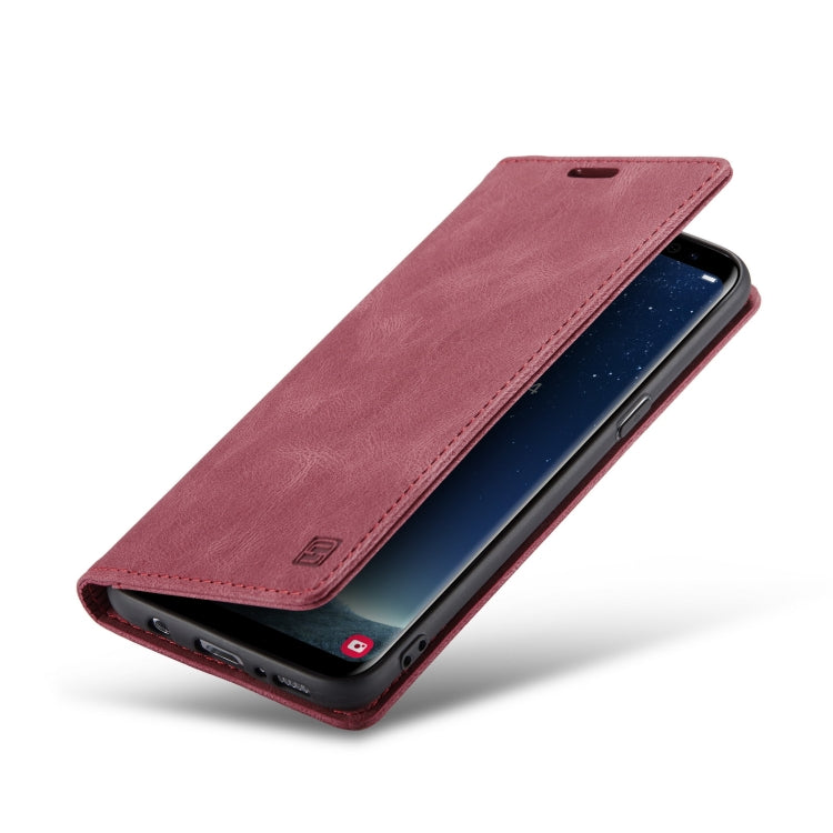 For Samsung Galaxy S8 AutSpace A01 Retro Skin-feel Crazy Horse Texture Horizontal Flip Leather Case with Holder & Card Slots & Wallet & RFID