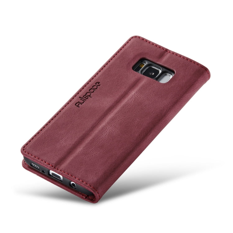 For Samsung Galaxy S8 AutSpace A01 Retro Skin-feel Crazy Horse Texture Horizontal Flip Leather Case with Holder & Card Slots & Wallet & RFID