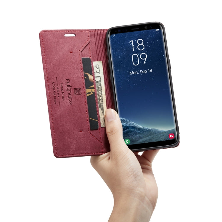 For Samsung Galaxy S8 AutSpace A01 Retro Skin-feel Crazy Horse Texture Horizontal Flip Leather Case with Holder & Card Slots & Wallet & RFID
