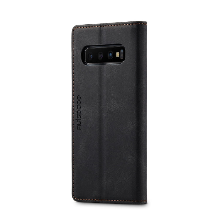 For Samsung Galaxy S10 AutSpace A01 Retro Skin-feel Crazy Horse Texture Horizontal Flip Leather Case with Holder & Card Slots & Wallet & RFID