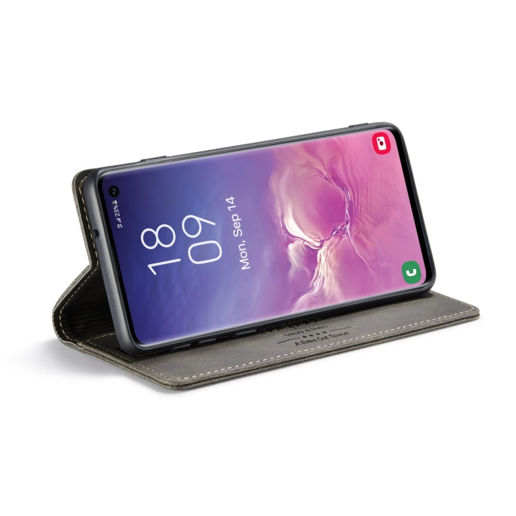 For Samsung Galaxy S10 AutSpace A01 Retro Skin-feel Crazy Horse Texture Horizontal Flip Leather Case with Holder & Card Slots & Wallet & RFID