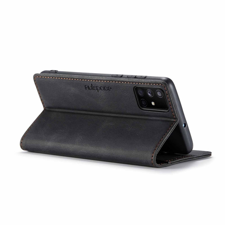 For Samsung Galaxy A71 AutSpace A01 Retro Skin-feel Crazy Horse Texture Horizontal Flip Leather Case with Holder & Card Slots & Wallet & RFID