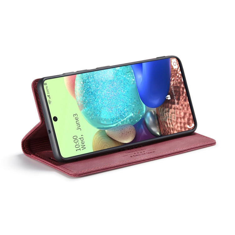 For Samsung Galaxy A71 AutSpace A01 Retro Skin-feel Crazy Horse Texture Horizontal Flip Leather Case with Holder & Card Slots & Wallet & RFID