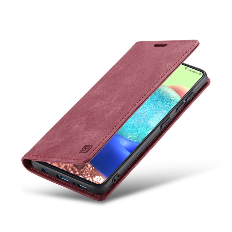For Samsung Galaxy A71 AutSpace A01 Retro Skin-feel Crazy Horse Texture Horizontal Flip Leather Case with Holder & Card Slots & Wallet & RFID