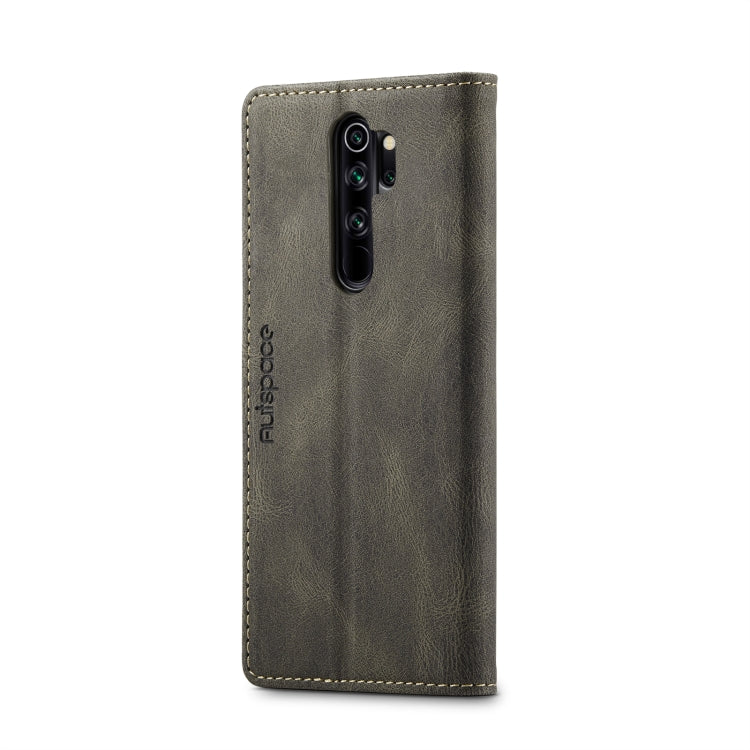 For Xiaomi Redmi Note 8 Pro AutSpace A01 Retro Skin-feel Crazy Horse Texture Horizontal Flip Leather Case with Holder & Card Slots & Wallet & RFID