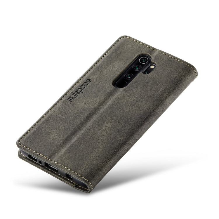 For Xiaomi Redmi Note 8 Pro AutSpace A01 Retro Skin-feel Crazy Horse Texture Horizontal Flip Leather Case with Holder & Card Slots & Wallet & RFID