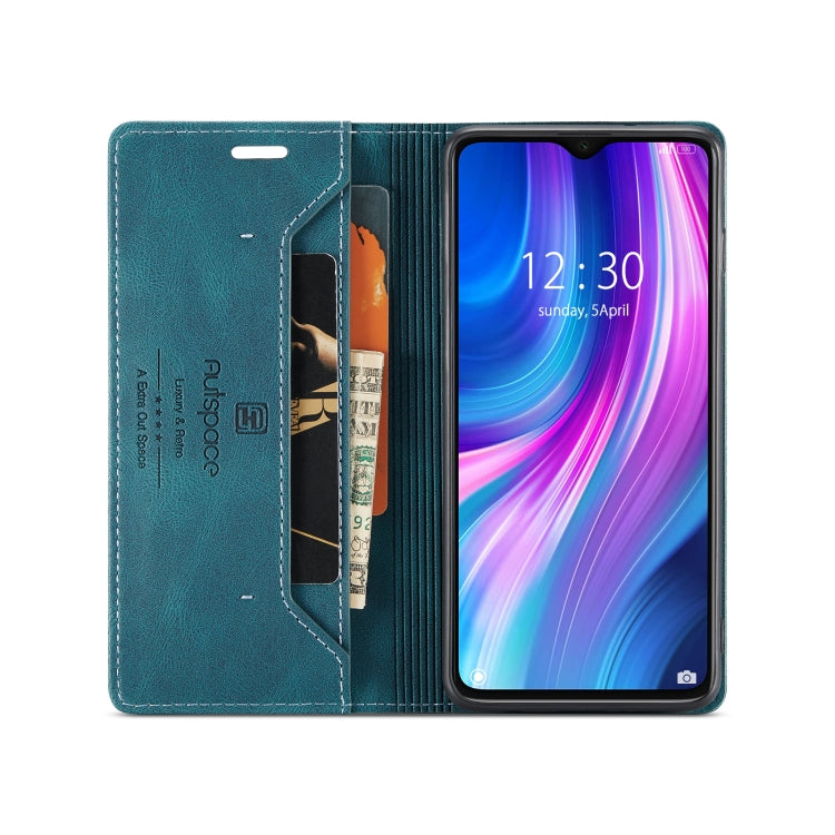 For Xiaomi Redmi Note 8 Pro AutSpace A01 Retro Skin-feel Crazy Horse Texture Horizontal Flip Leather Case with Holder & Card Slots & Wallet & RFID