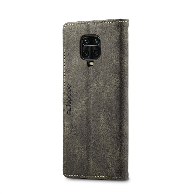 For Xiaomi Redmi Note 9s AutSpace A01 Retro Skin-feel Crazy Horse Texture Horizontal Flip Leather Case with Holder & Card Slots & Wallet & RFID