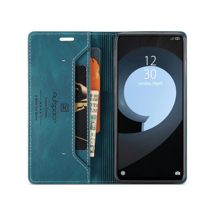 For Xiaomi Redmi Note 9s AutSpace A01 Retro Skin-feel Crazy Horse Texture Horizontal Flip Leather Case with Holder & Card Slots & Wallet & RFID