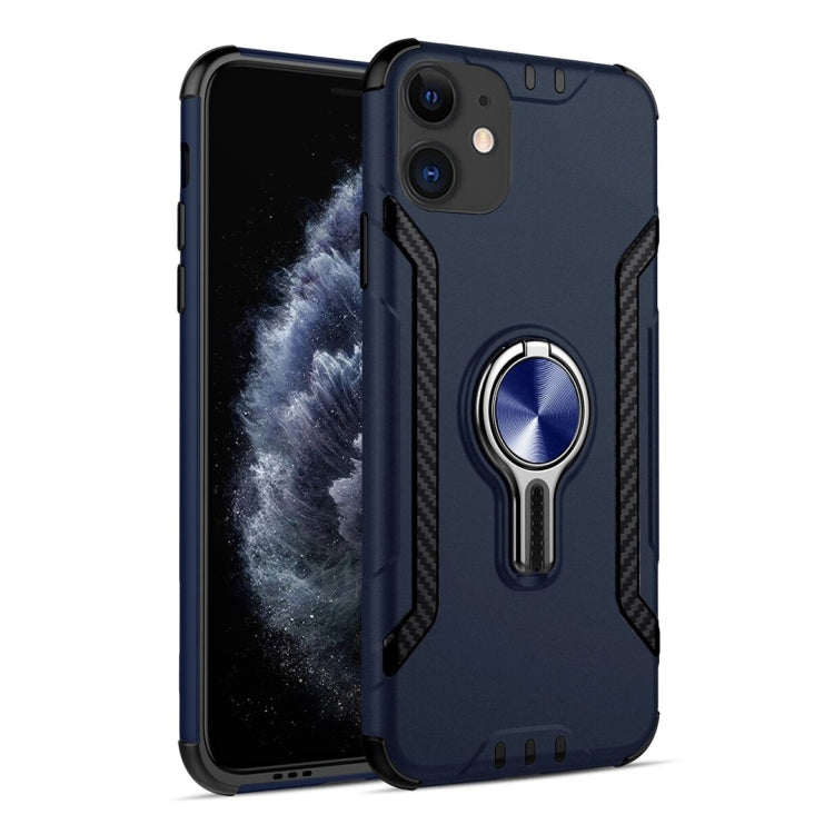 For iPhone 12 Metal Ring Holder 360 Degree Rotating TPU + PC Protective Case