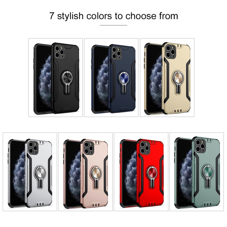 For iPhone 12 Pro Max Metal Ring Holder 360 Degree Rotating TPU + PC Protective Case