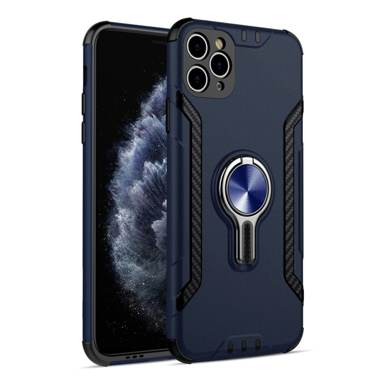 For iPhone 12 Pro Max Metal Ring Holder 360 Degree Rotating TPU + PC Protective Case
