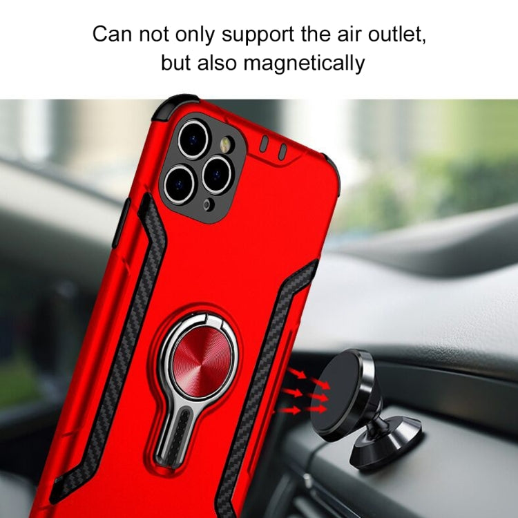 For iPhone 12 Pro Max Metal Ring Holder 360 Degree Rotating TPU + PC Protective Case