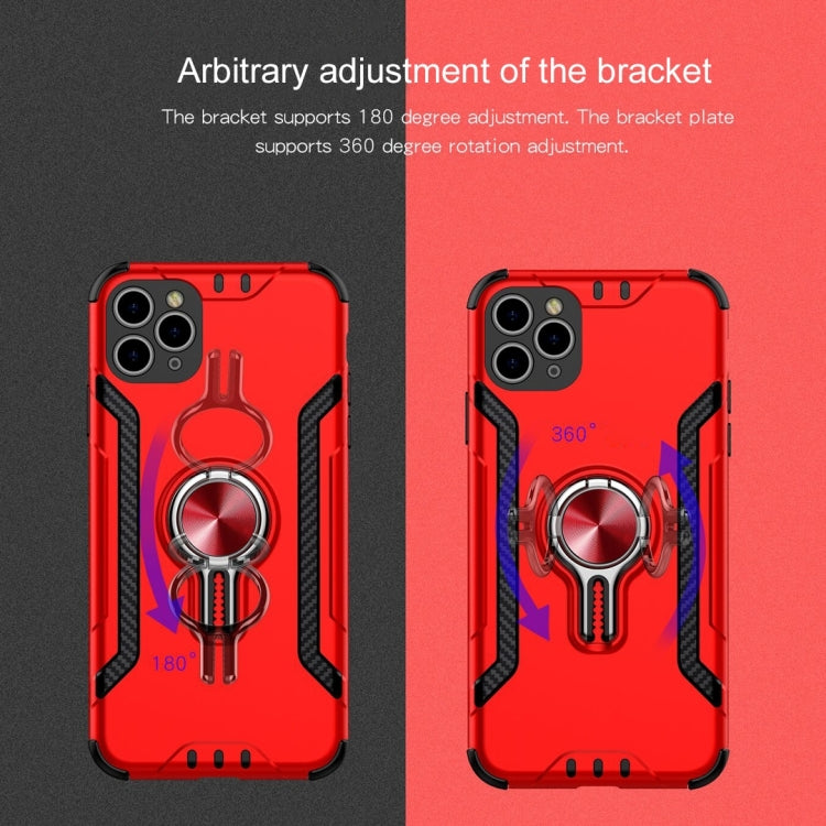 For iPhone 12 Pro Max Metal Ring Holder 360 Degree Rotating TPU + PC Protective Case