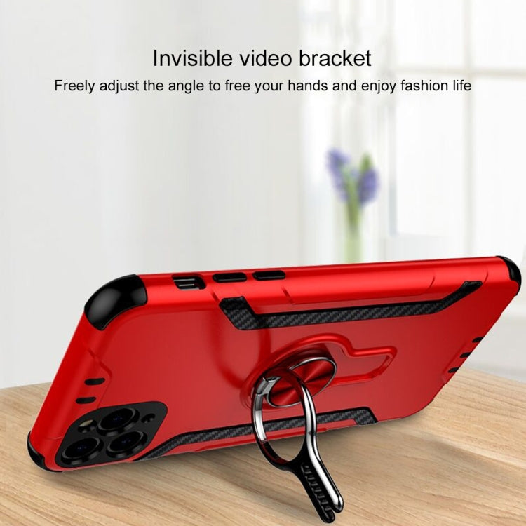 For iPhone 12 Pro Max Metal Ring Holder 360 Degree Rotating TPU + PC Protective Case