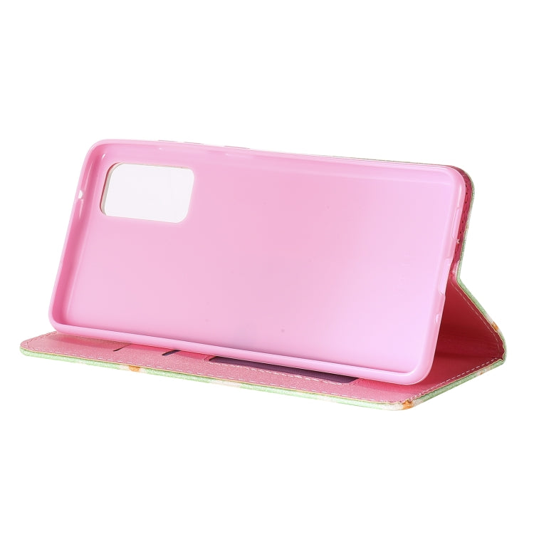 For Samsung Galaxy S20 FE Glittering Daisy Magnetic Horizontal Flip Leather Case with Holder & Card Slots & Photo Frame