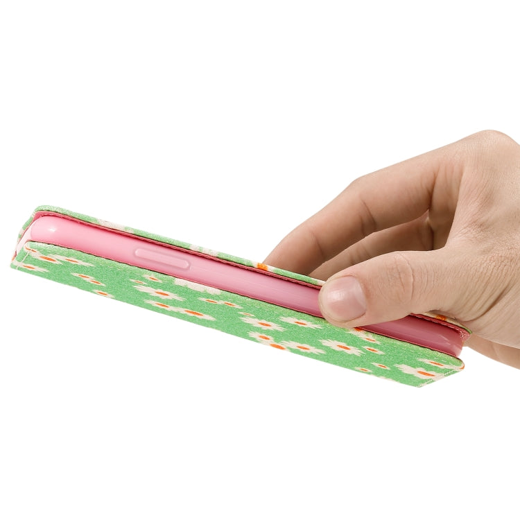 For Samsung Galaxy S20 FE Glittering Daisy Magnetic Horizontal Flip Leather Case with Holder & Card Slots & Photo Frame