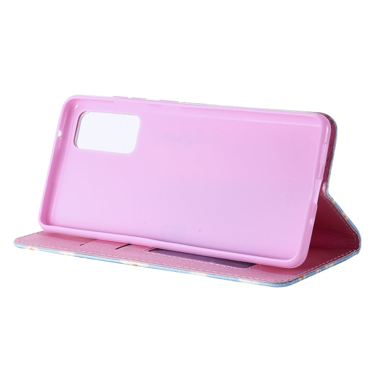 For Samsung Galaxy S20 FE Glittering Daisy Magnetic Horizontal Flip Leather Case with Holder & Card Slots & Photo Frame