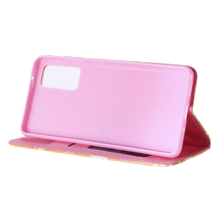 For Samsung Galaxy S20 FE Glittering Daisy Magnetic Horizontal Flip Leather Case with Holder & Card Slots & Photo Frame