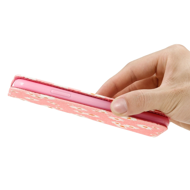 For Samsung Galaxy S20 FE Glittering Daisy Magnetic Horizontal Flip Leather Case with Holder & Card Slots & Photo Frame