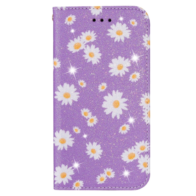 For Xiaomi Redmi Note 8 Glittering Daisy Magnetic Horizontal Flip Leather Case with Holder & Card Slots & Photo Frame