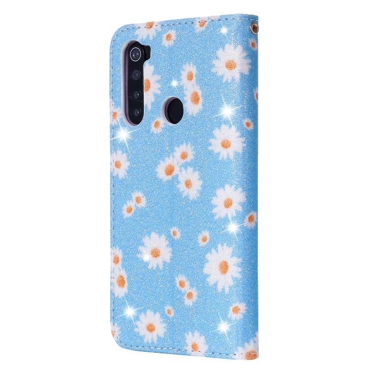 For Xiaomi Redmi Note 8 Glittering Daisy Magnetic Horizontal Flip Leather Case with Holder & Card Slots & Photo Frame