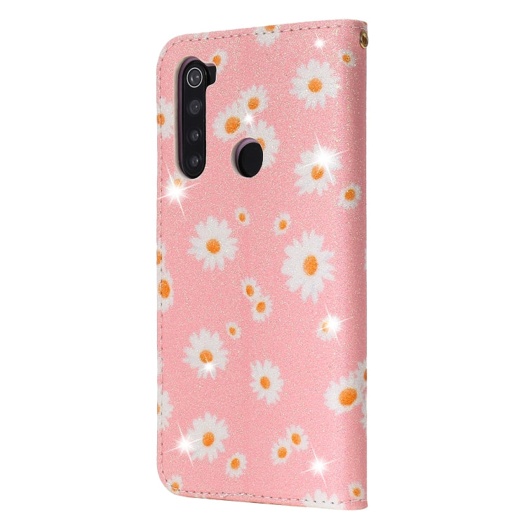 For Xiaomi Redmi Note 8 Glittering Daisy Magnetic Horizontal Flip Leather Case with Holder & Card Slots & Photo Frame