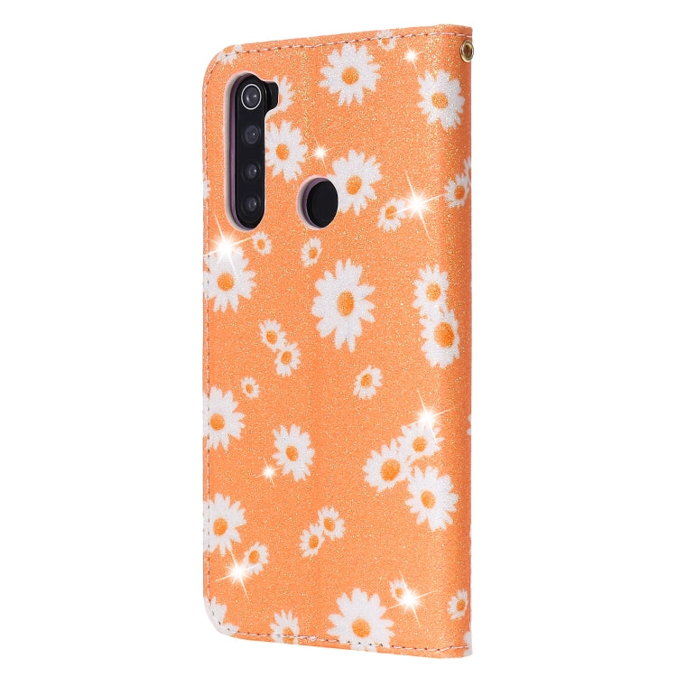 For Xiaomi Redmi Note 8 Glittering Daisy Magnetic Horizontal Flip Leather Case with Holder & Card Slots & Photo Frame