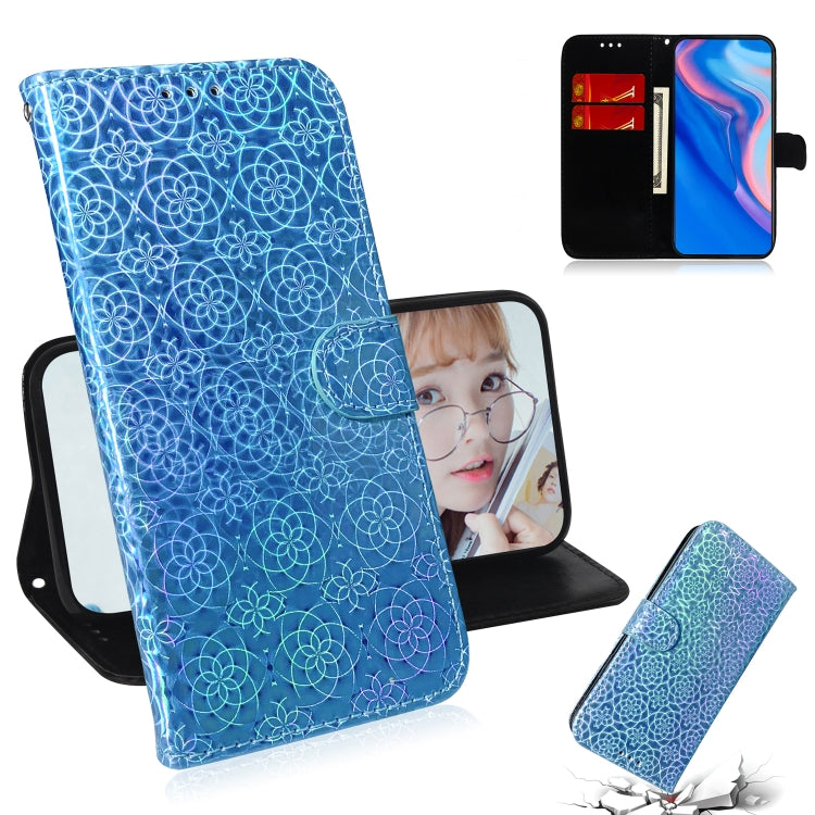 For Huawei P Smart Z/Y9 Prime 2019 Solid Color Colorful Magnetic Buckle Horizontal Flip PU Leather Case with Holder & Card Slots & Wallet & Lanyard