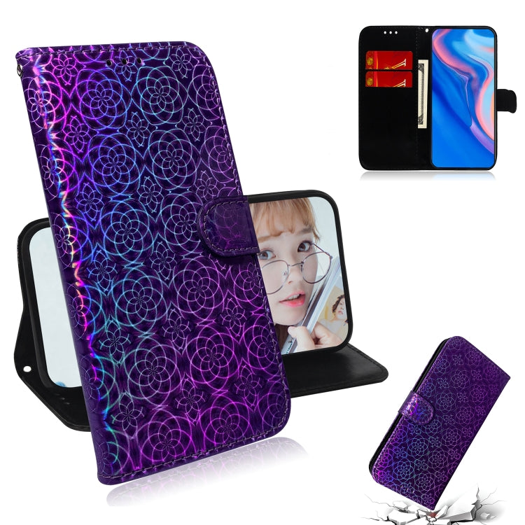 For Huawei P Smart Z/Y9 Prime 2019 Solid Color Colorful Magnetic Buckle Horizontal Flip PU Leather Case with Holder & Card Slots & Wallet & Lanyard